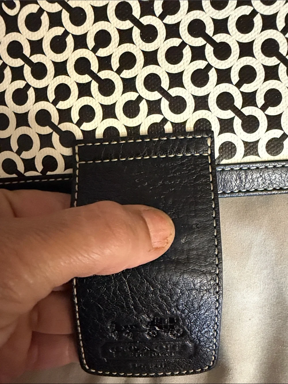 Coach Penelope Op Art Agenda or check book/ passport holder